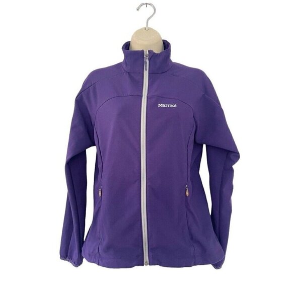 MARMOT Woman's Sz M Purple M3 Aber Softshell Jacket Full Zip - Picture 1 of 8